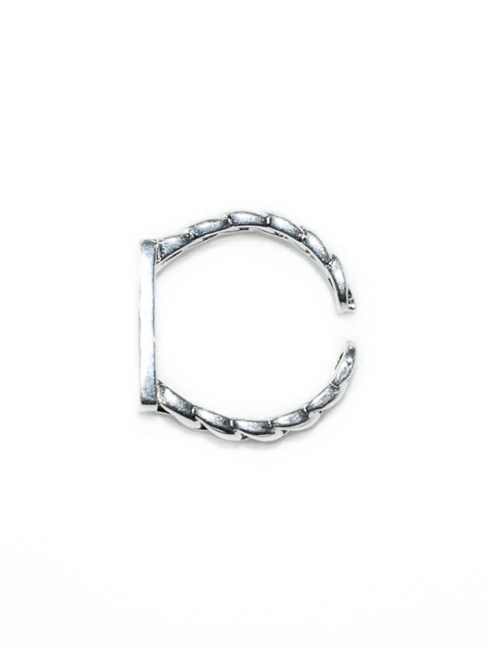 Yves Saint Laurent Paris Silver Chain Nameplate Cuff Ring S925 Stamped • YSL - Picture 5 of 6